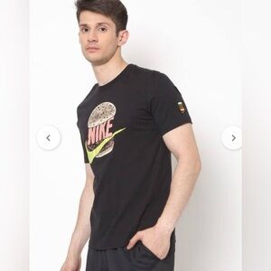 The Nike Tee Black Burger Short Sleeve Tee Size Large
